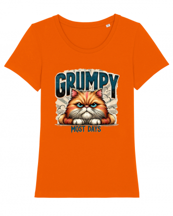 Grumpy Most Days Bright Orange