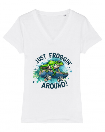 Just Froggin' Around! White
