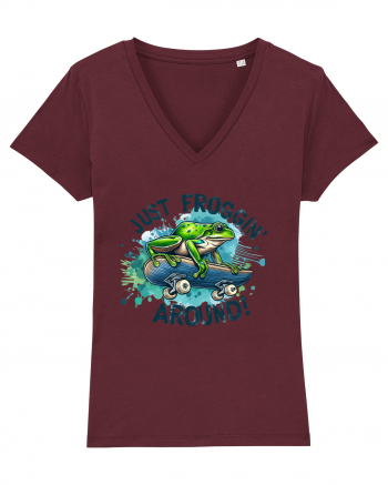 Just Froggin' Around! Burgundy