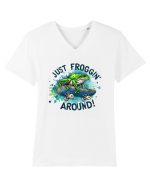 Just Froggin' Around! Tricou mânecă scurtă guler V Bărbat Presenter
