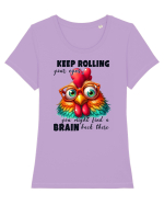 Keep Rolling Your Eyes Tricou mânecă scurtă guler larg fitted Damă Expresser