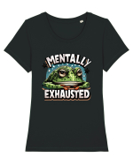 Mentally Exhausted Tricou mânecă scurtă guler larg fitted Damă Expresser