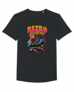 Retro - nascuta prin 70 Tricou mânecă scurtă guler larg Bărbat Skater