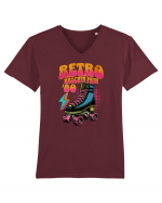 Retro - nascuta prin 80 Tricou mânecă scurtă guler V Bărbat Presenter