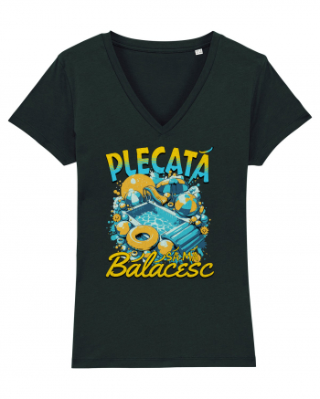 Plecata sa ma balacesc - un tricou de vara, de plaja, de piscina Black