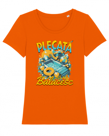 Plecata sa ma balacesc - un tricou de vara, de plaja, de piscina Bright Orange