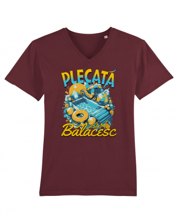 Plecata sa ma balacesc - un tricou de vara, de plaja, de piscina Burgundy