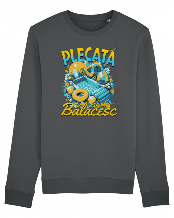 Plecata sa ma balacesc - un tricou de vara, de plaja, de piscina Anthracite