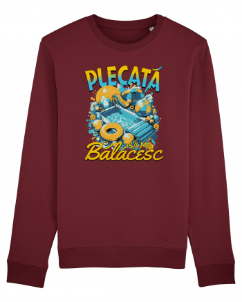 Plecata sa ma balacesc - un tricou de vara, de plaja, de piscina Burgundy