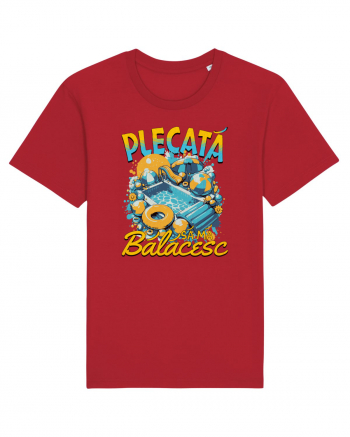 Plecata sa ma balacesc - un tricou de vara, de plaja, de piscina Red