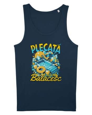 Plecata sa ma balacesc - un tricou de vara, de plaja, de piscina Navy