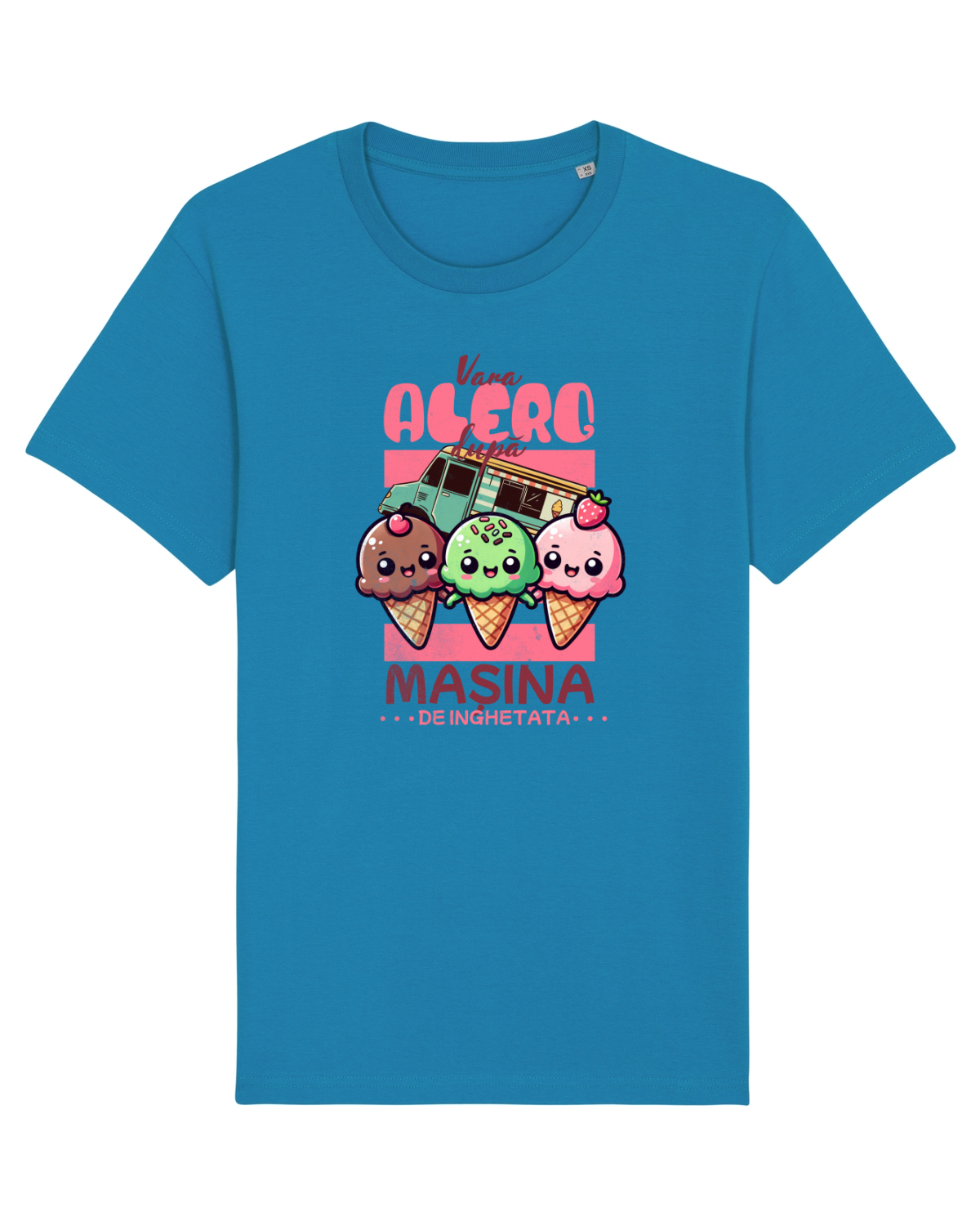Tricou mânecă scurtă Unisex Rocker Azur