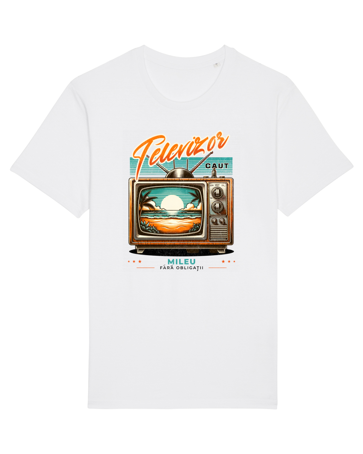 Tricou mânecă scurtă Unisex Rocker White