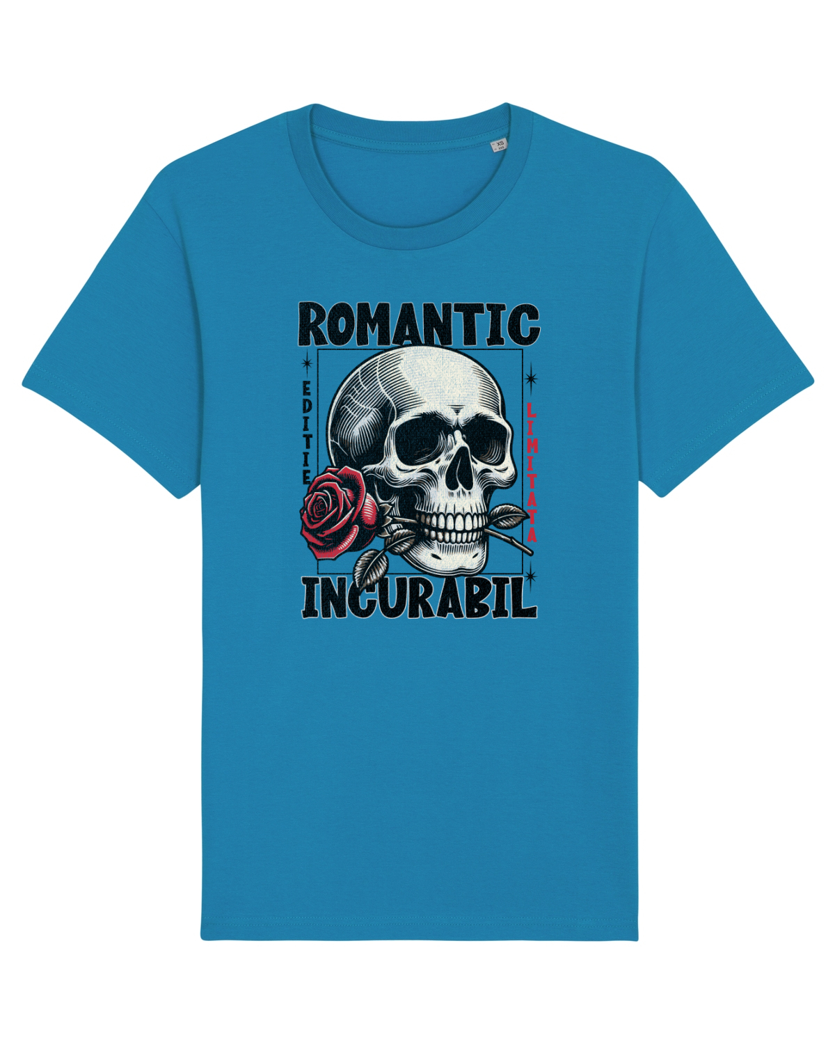 Tricou mânecă scurtă Unisex Rocker Azur