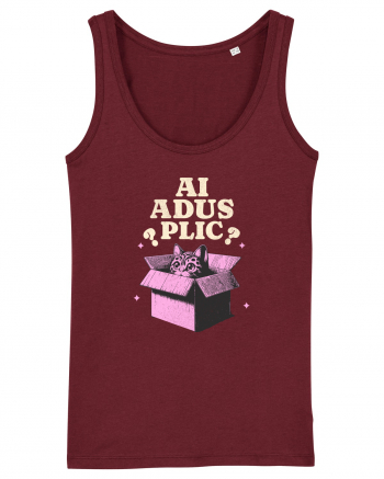 Pisica simpatica - ai adus plic? Burgundy