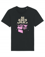 Pisica simpatica - ai adus plic? Tricou mânecă scurtă Unisex Rocker