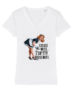 pentru soție cu atitudine - Excuse the mess Tricou mânecă scurtă guler V Damă Evoker