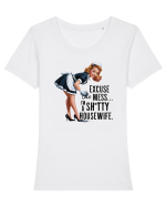 pentru soție cu atitudine - Excuse the mess Tricou mânecă scurtă guler larg fitted Damă Expresser