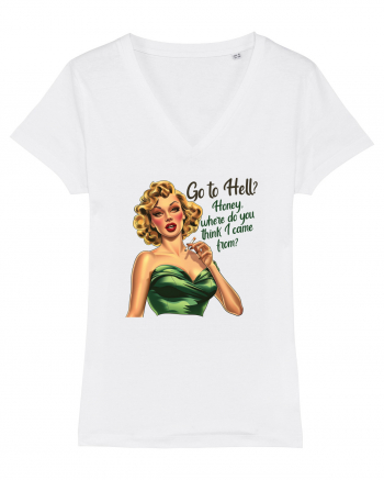 pentru femei cu atitudine - Go to hell White