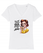 pentru femei cu atitudine - I am not always a bitch Tricou mânecă scurtă guler V Damă Evoker