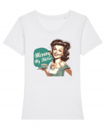 pentru femei cu atitudine - Morning my bitches Tricou mânecă scurtă guler larg fitted Damă Expresser