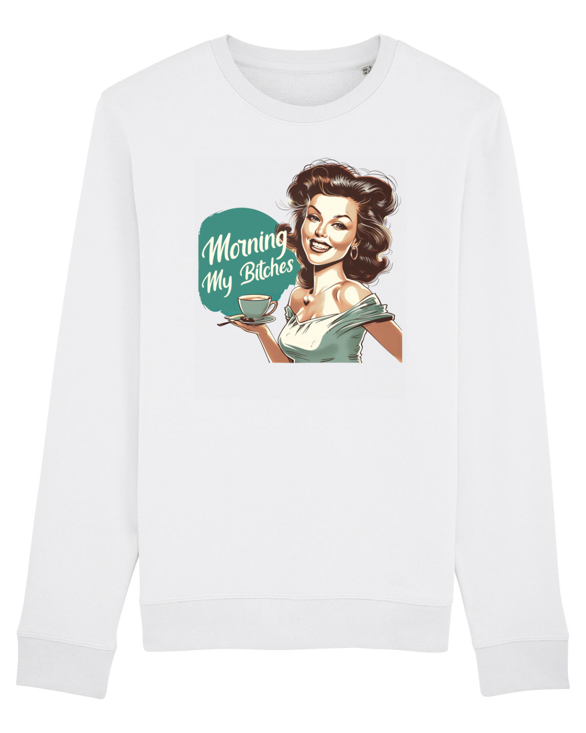 Bluză mânecă lungă Unisex Rise White