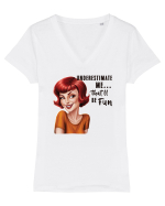 pentru femei cu atitudine - Underestimate me, that will be fun Tricou mânecă scurtă guler V Damă Evoker