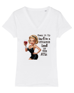 pentru femei cu atitudine - You will be a strange smell in the attic Tricou mânecă scurtă guler V Damă Evoker