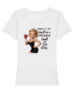 pentru femei cu atitudine - You will be a strange smell in the attic Tricou mânecă scurtă guler larg fitted Damă Expresser