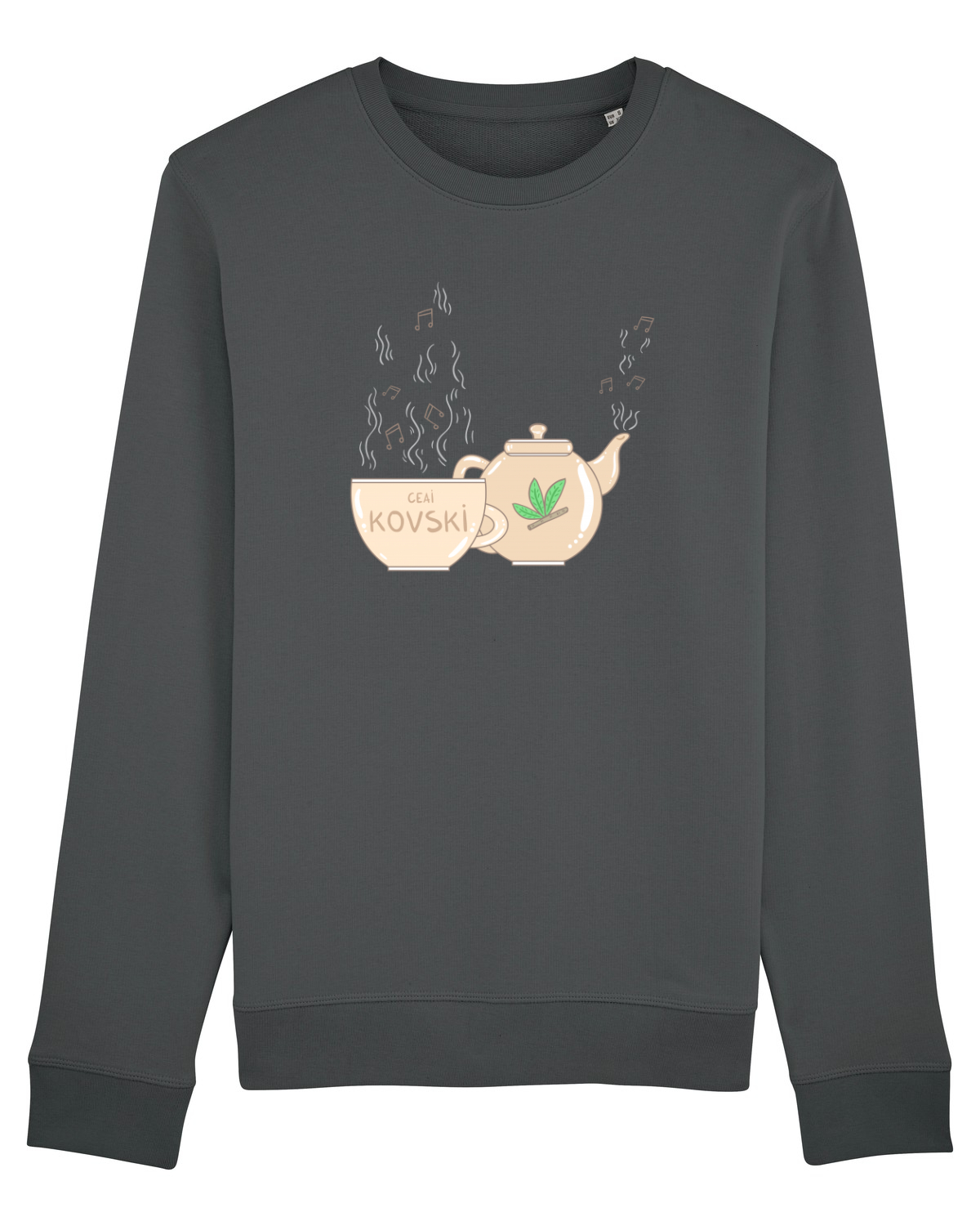 Bluză mânecă lungă Unisex Rise Anthracite