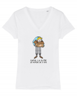 Capul la cutie Tricou mânecă scurtă guler V Damă Evoker