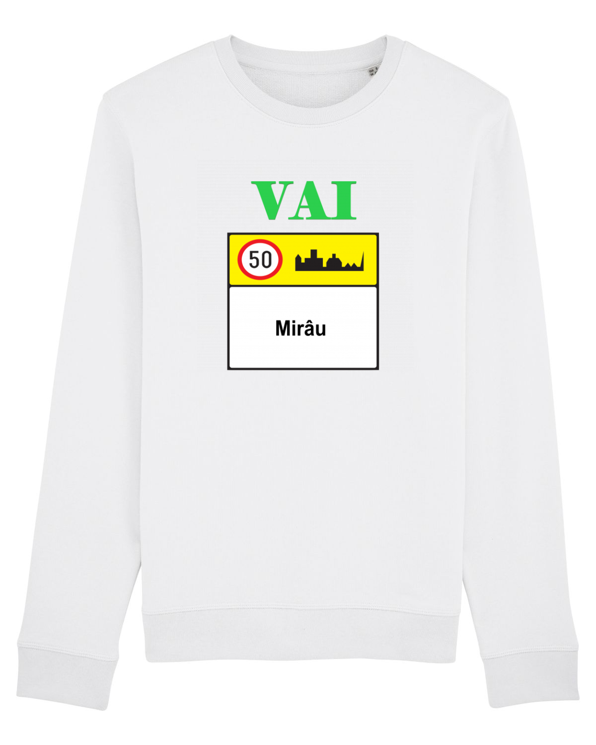 Bluză mânecă lungă Unisex Rise White