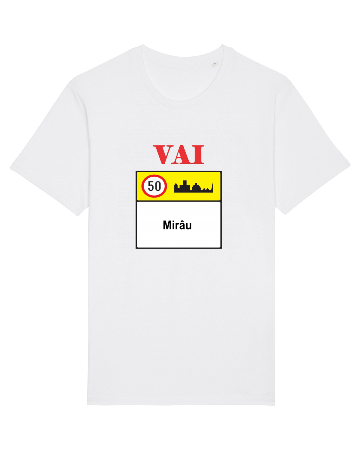 Tricou mânecă scurtă Unisex Rocker White