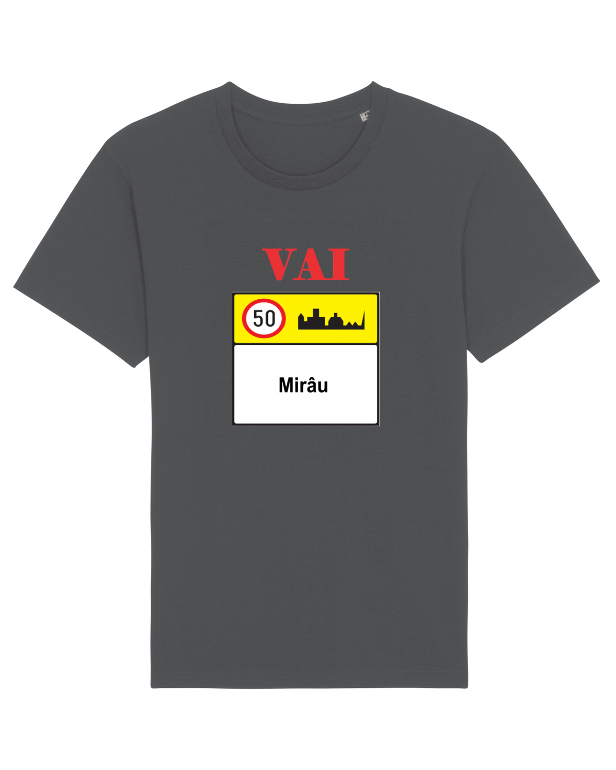 Tricou mânecă scurtă Unisex Rocker Anthracite