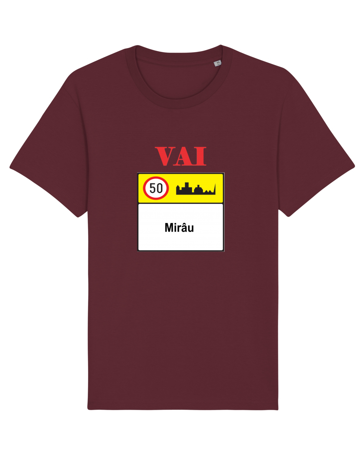Tricou mânecă scurtă Unisex Rocker Burgundy