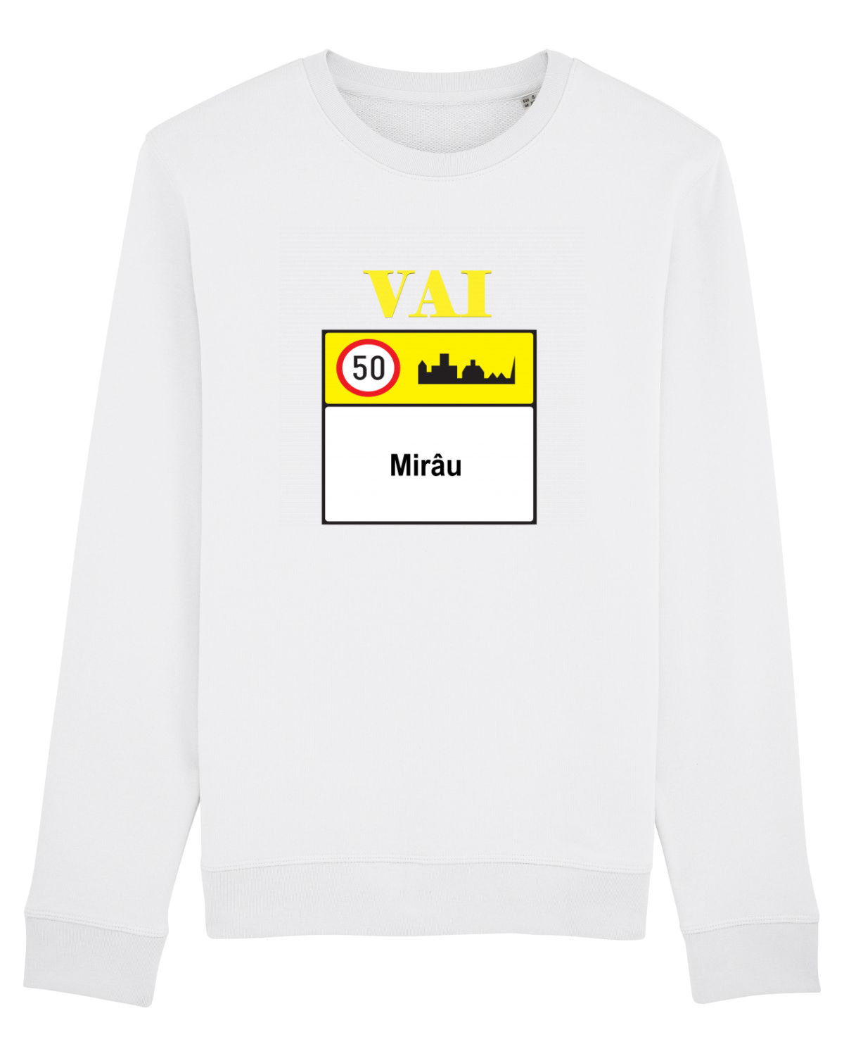 Bluză mânecă lungă Unisex Rise White