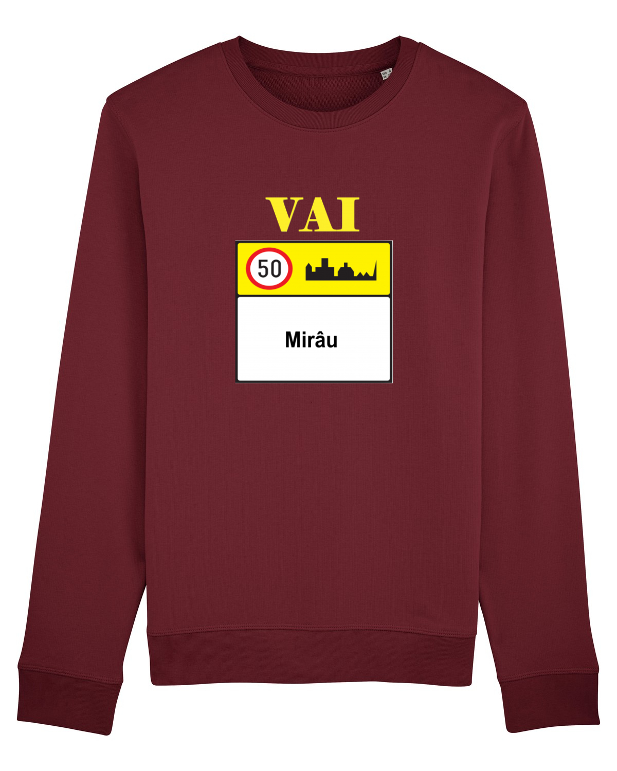 Bluză mânecă lungă Unisex Rise Burgundy