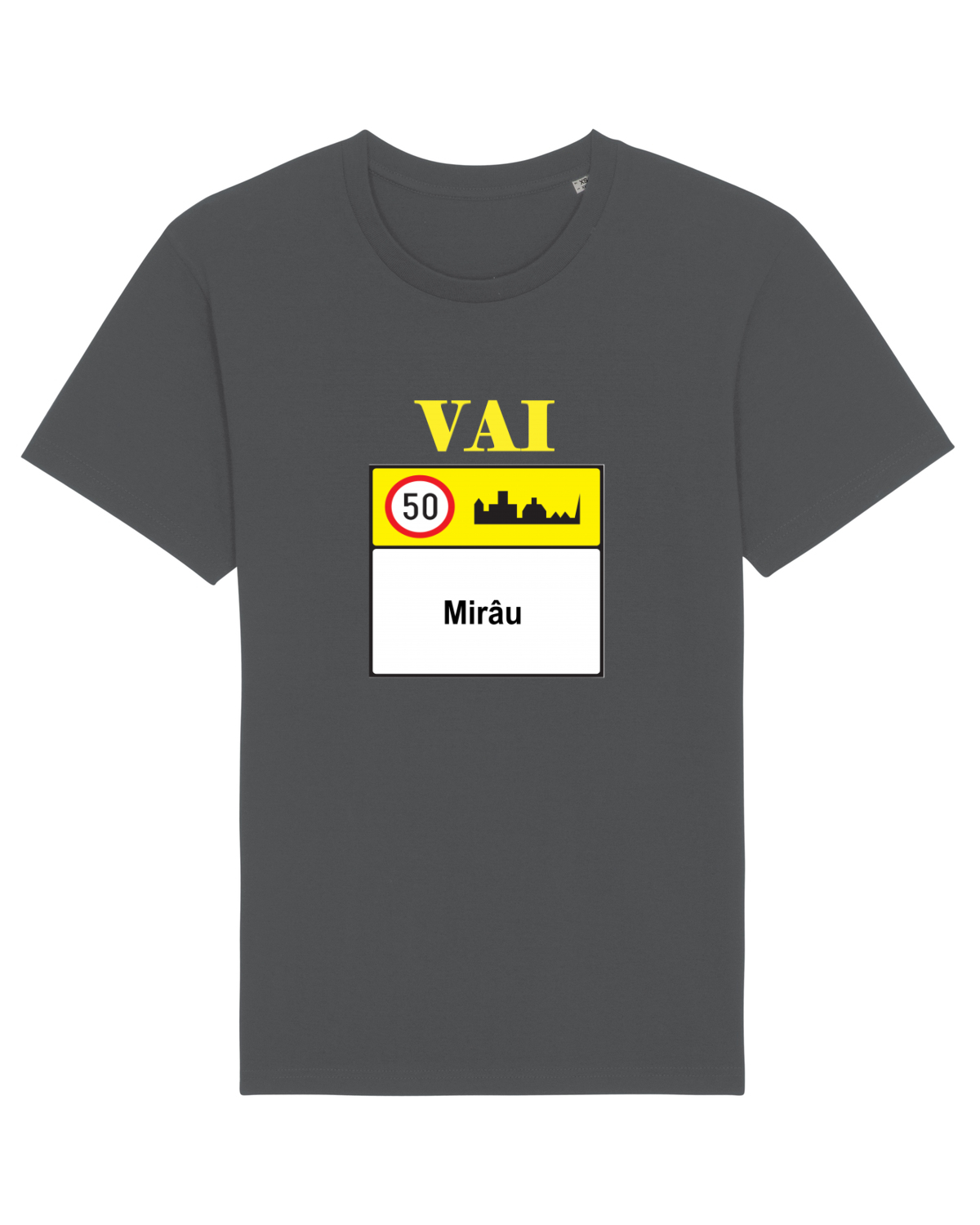 Tricou mânecă scurtă Unisex Rocker Anthracite