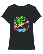 California Tricou mânecă scurtă guler larg fitted Damă Expresser