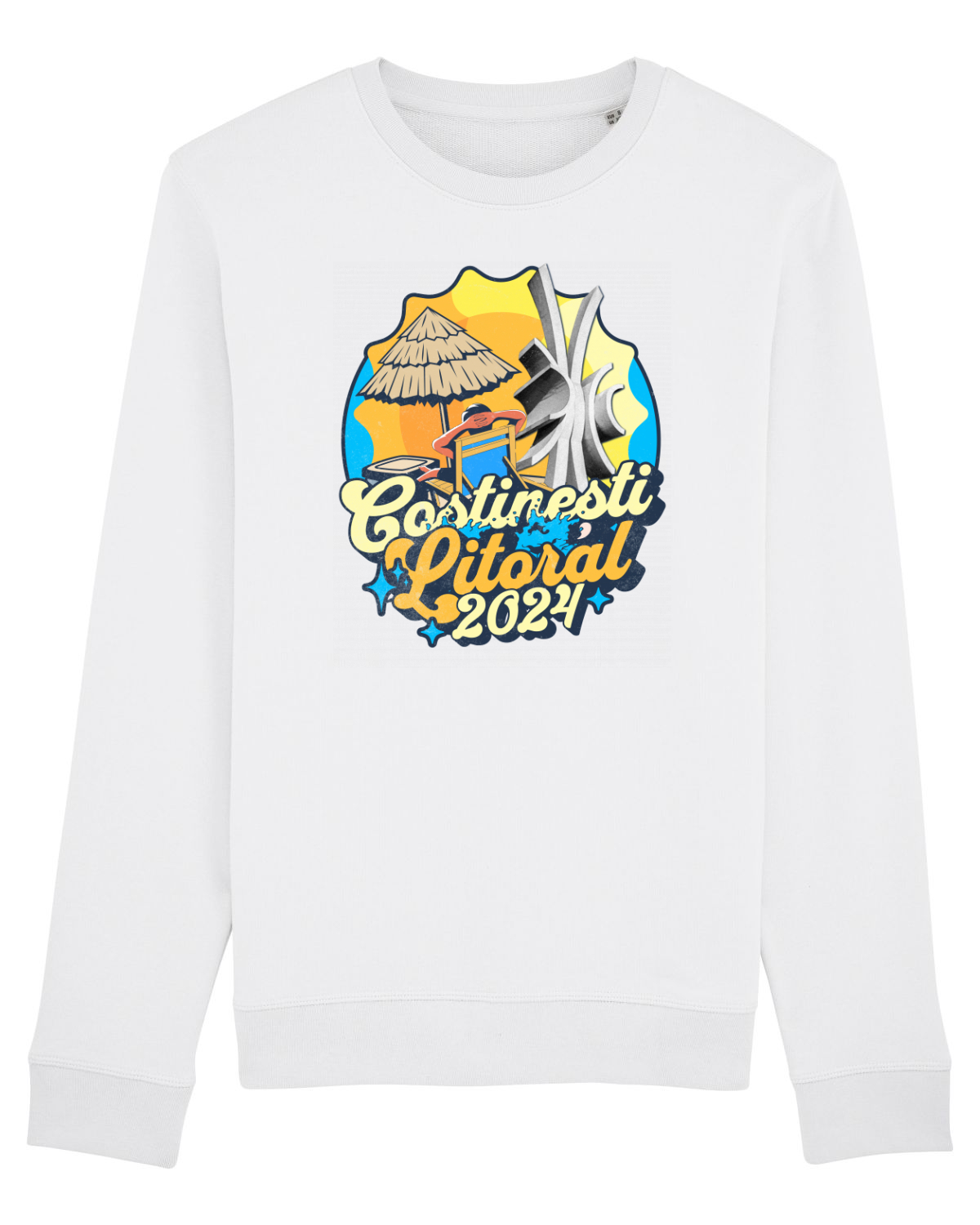 Bluză mânecă lungă Unisex Rise White