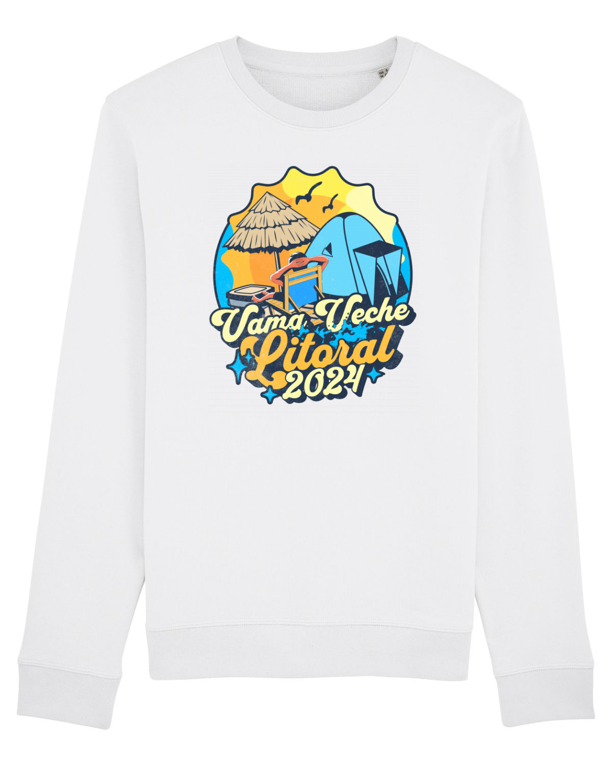 Bluză mânecă lungă Unisex Rise White