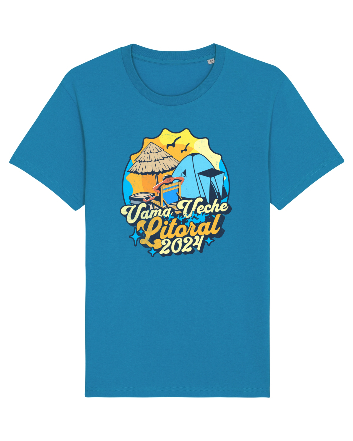 Tricou mânecă scurtă Unisex Rocker Azur