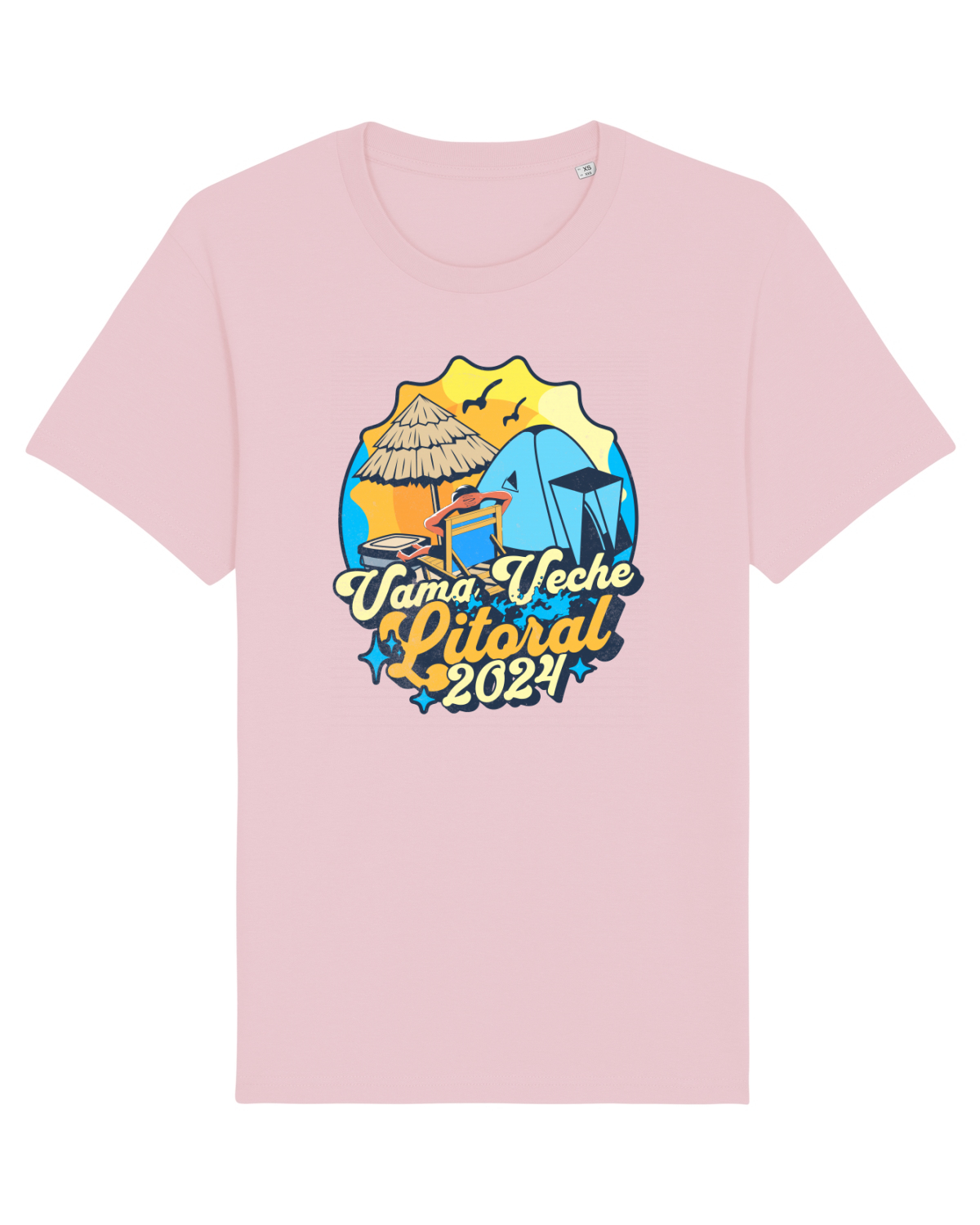 Tricou mânecă scurtă Unisex Rocker Cotton Pink