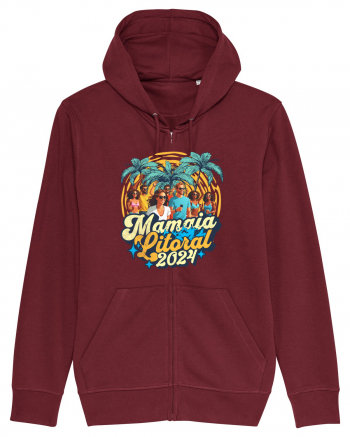 Mamaia Litoral 2024 - Tricou de beach party Burgundy