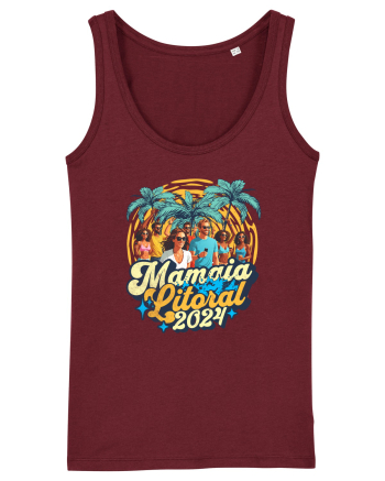 Mamaia Litoral 2024 - Tricou de beach party Burgundy