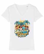 Mamaia Litoral 2024 - Tricou de beach party Tricou mânecă scurtă guler V Damă Evoker