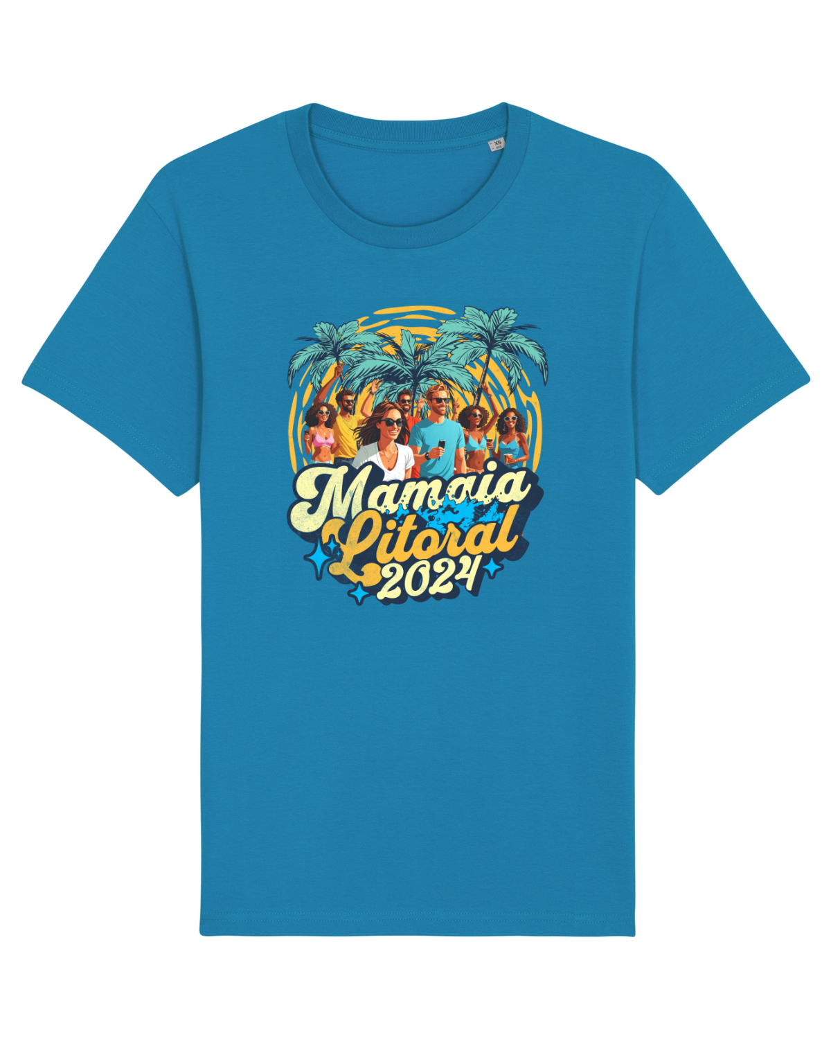 Tricou mânecă scurtă Unisex Rocker Azur