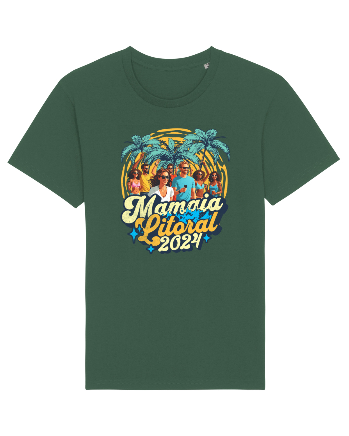 Tricou mânecă scurtă Unisex Rocker Bottle Green