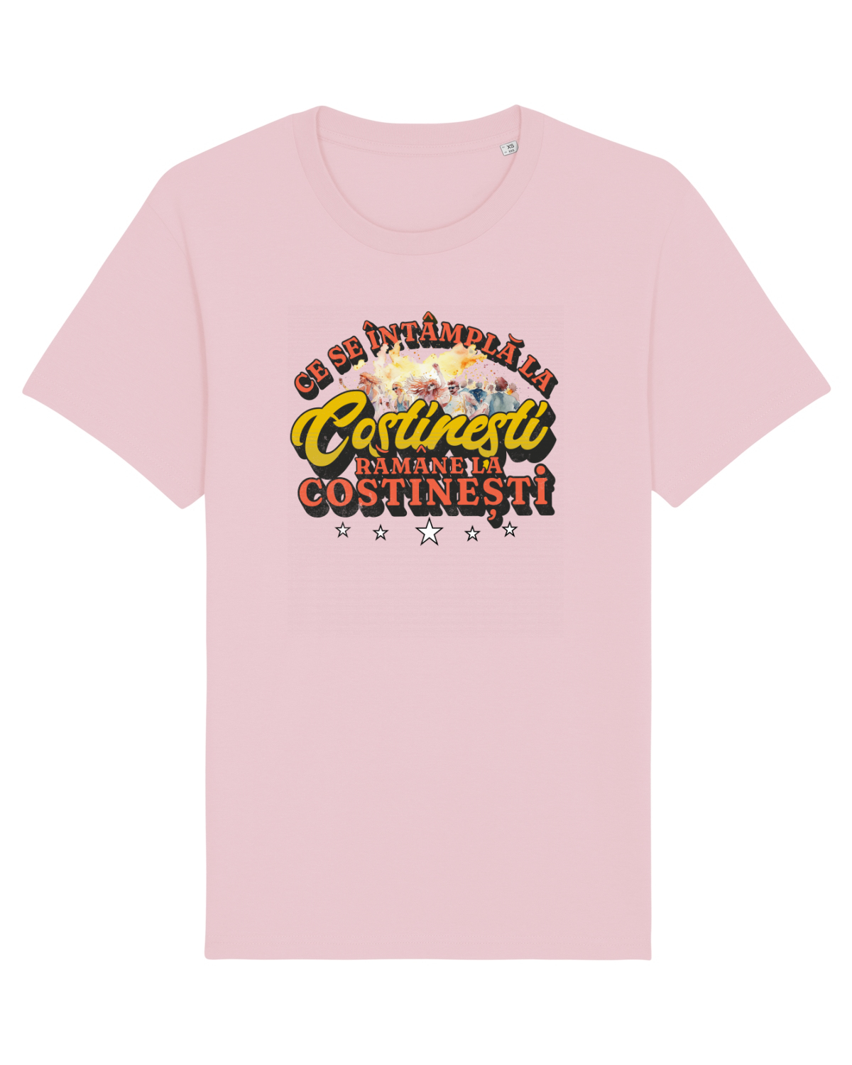 Tricou mânecă scurtă Unisex Rocker Cotton Pink