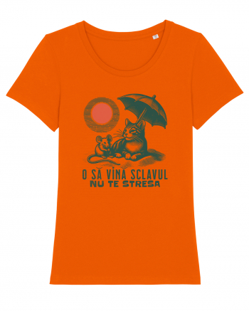 Tricou de vara cu pisici Bright Orange